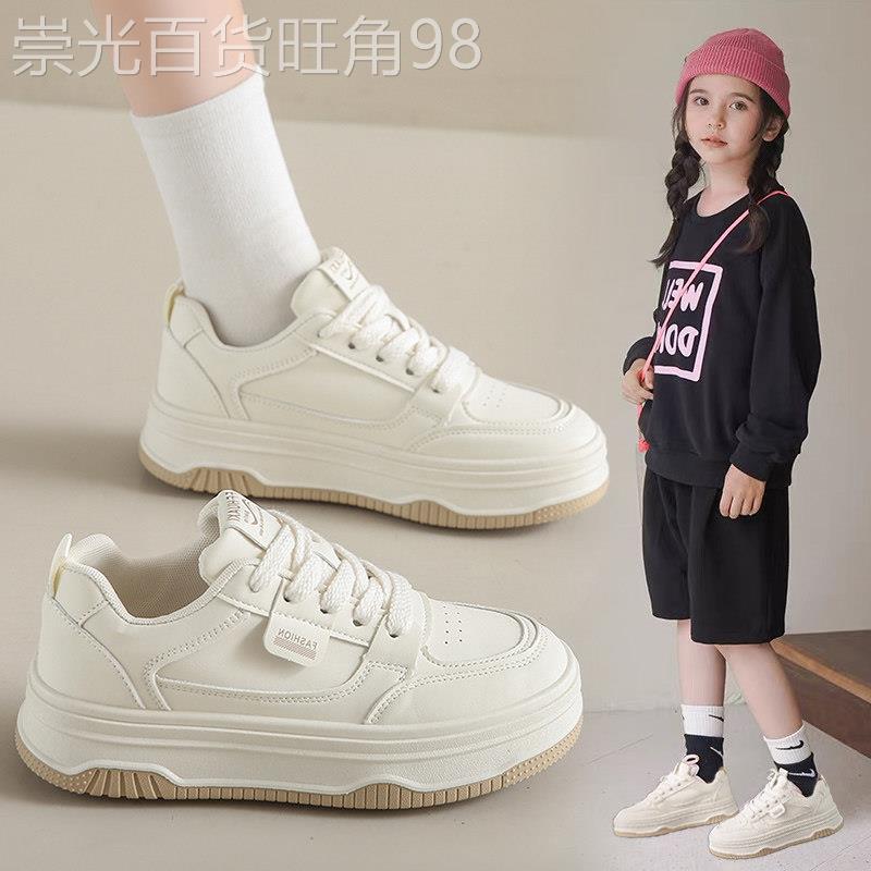 法国BADNUT儿童板鞋2026春秋新款女童增高轻便运动休闲小白鞋