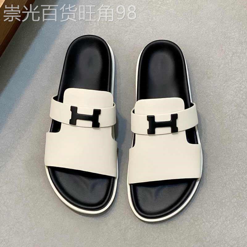 欧美风高级感时尚气质轻便男士夏季新款厚底舒适露趾一字拖凉拖鞋
