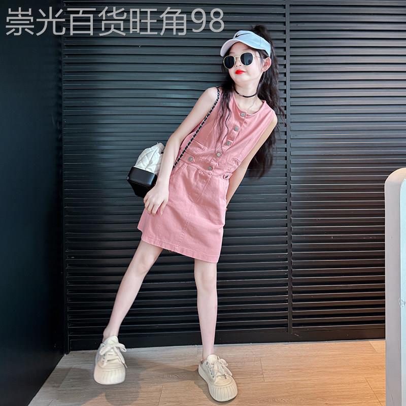 韩国Uamtor女童独特漂亮连衣裙夏季新款中大童网红炸街洋气牛仔裙