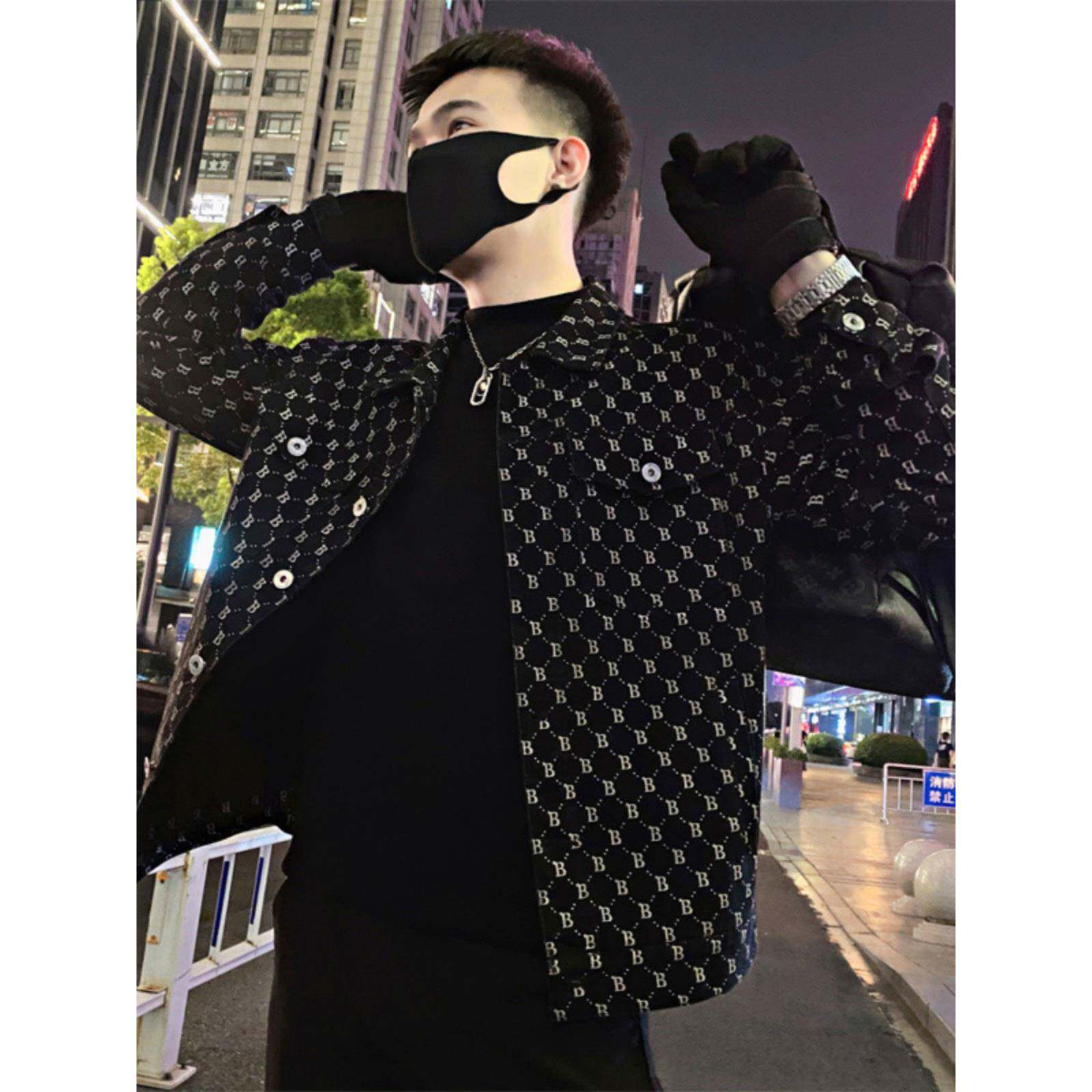 轻奢高级感外套男士潮牌痞帅男装上衣春秋款衣服2025新款牛仔夹克