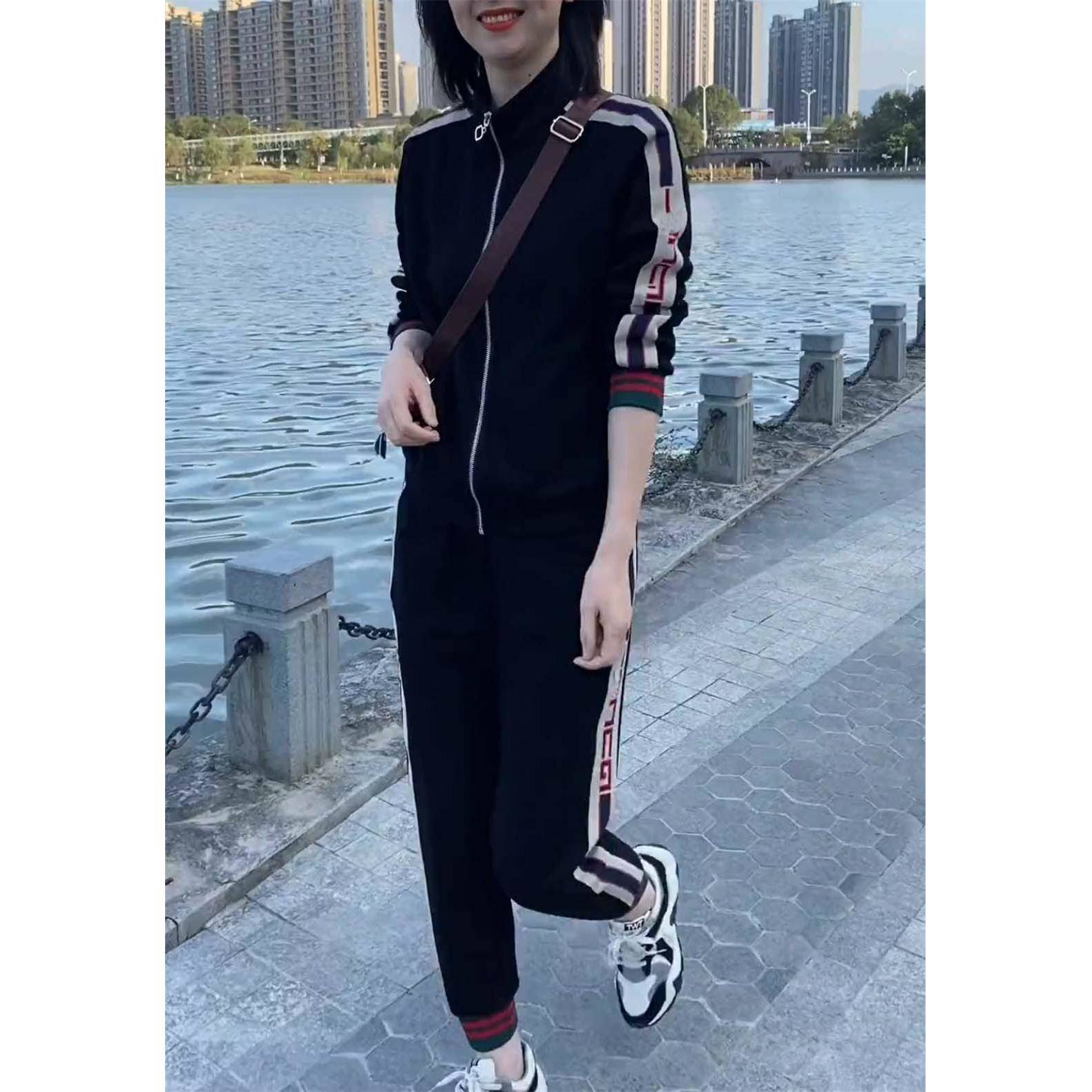 潮牌休闲运动服套装女2025春秋季新款韩版时尚百搭气质卫衣两件套