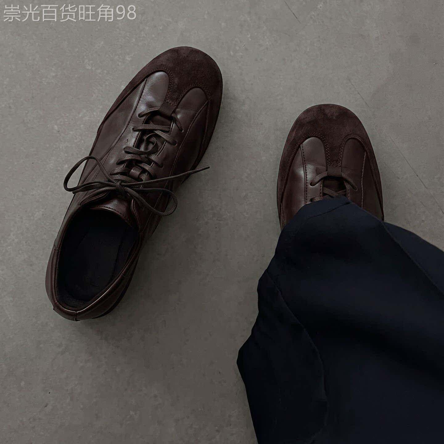 潮牌薄款英伦风老钱风德训鞋男2026年秋季新款轻便低帮休闲阿甘鞋