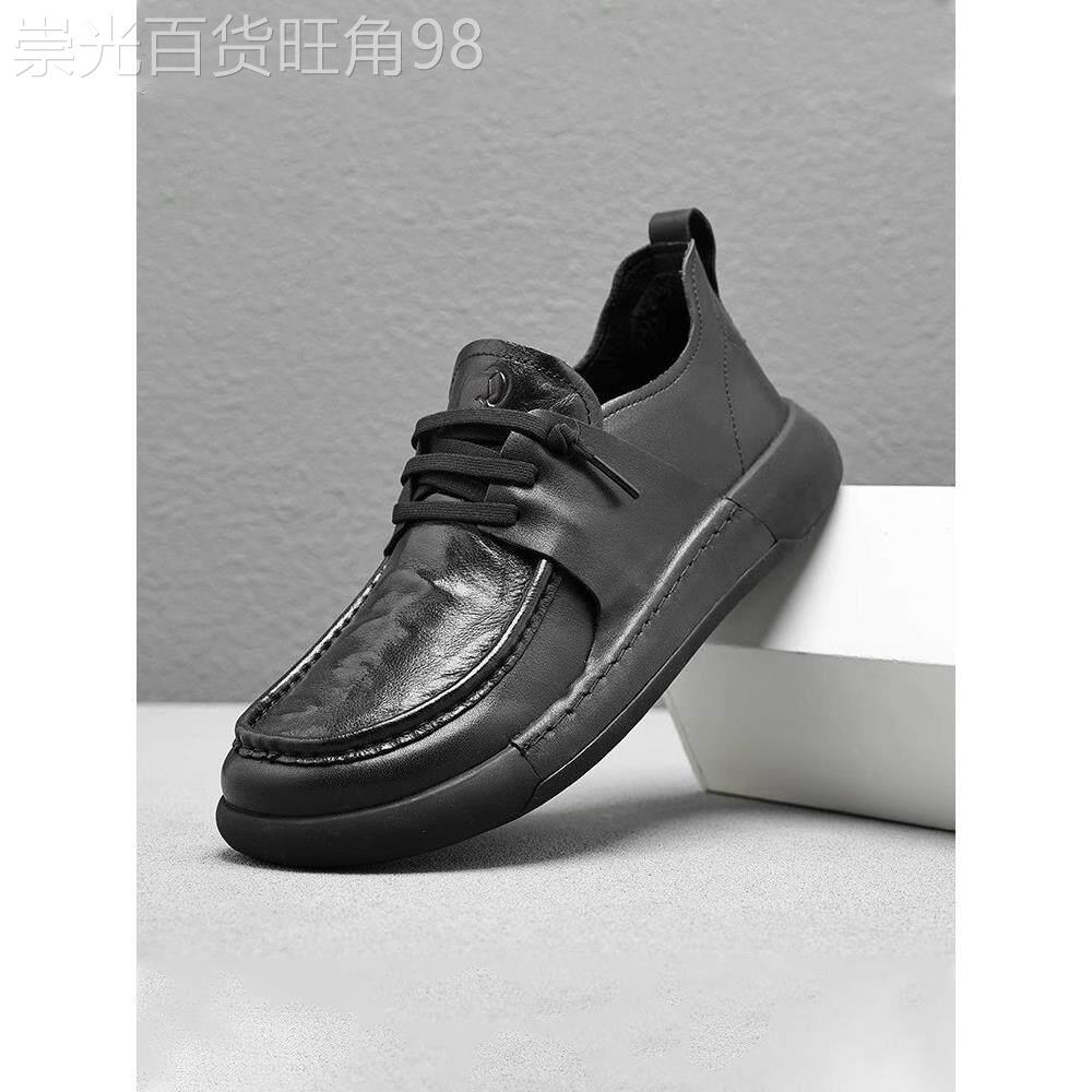 2026春季男鞋真皮休闲皮鞋软底软面商务豆豆鞋百搭乐福鞋爆款潮鞋