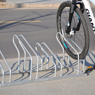 镀锌高低银灰色插槽式6个车位停车架 厂家直销 有序停车架子