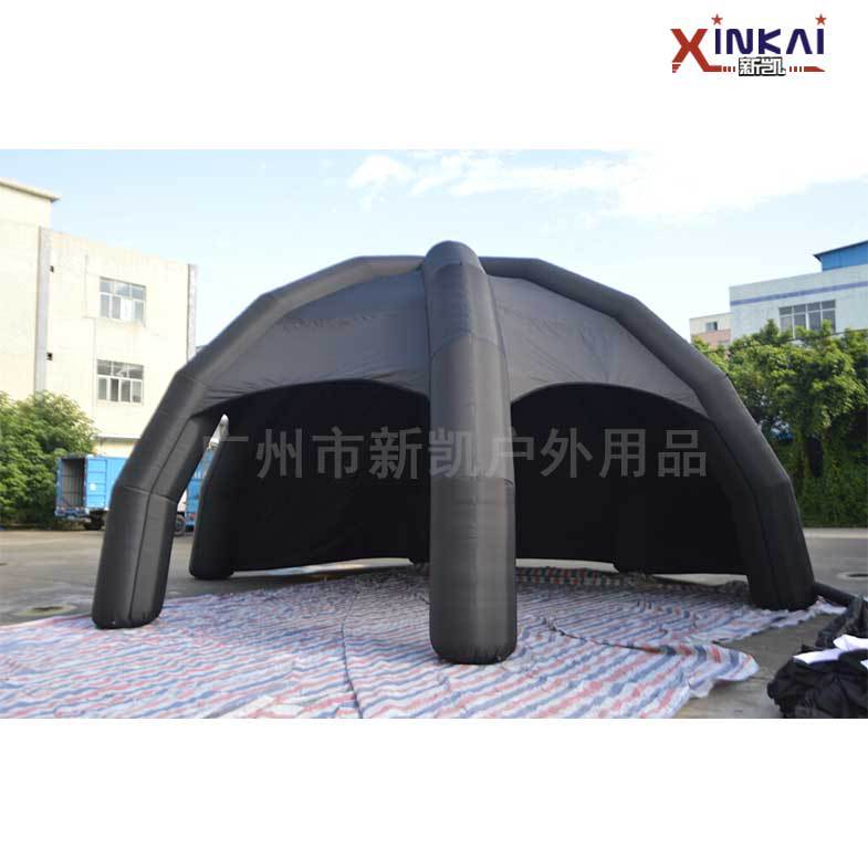 厂家直销 户外活动露营遮光 仿真动物六角爪黑蜘蛛充气帐篷