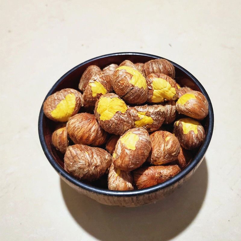 手工现剥去壳新鲜板栗仁