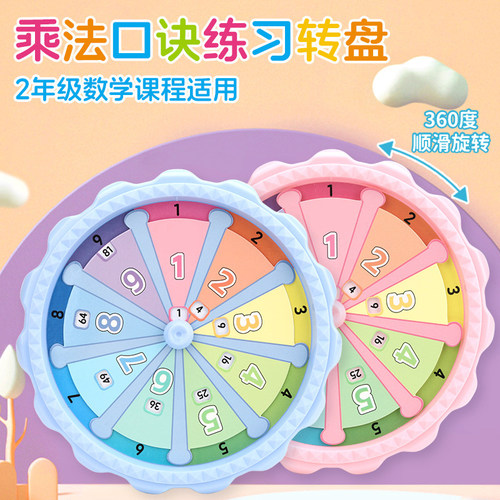 小学数学九九乘法转盘二年级下