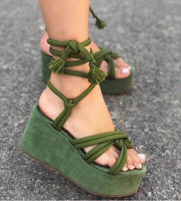 women wedge sandals romen shoes big size 43女坡跟凉鞋大码鞋