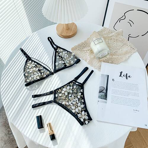 Women Lace Bra Sets Seamless Underwear Backless Vest Lingeri