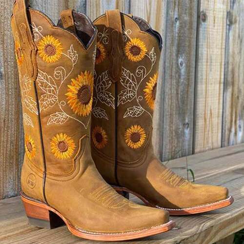 2021刺绣中筒靴大码女靴fashion women Martin boots big size 43