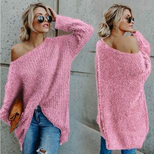 winter Women knitted dress loose turtleneck sweater blouse