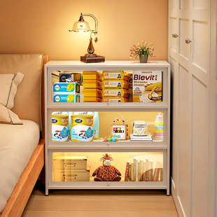婴儿喂养台婴儿用品落地收纳柜奶瓶置物架多层整理箱奶粉罐置物架