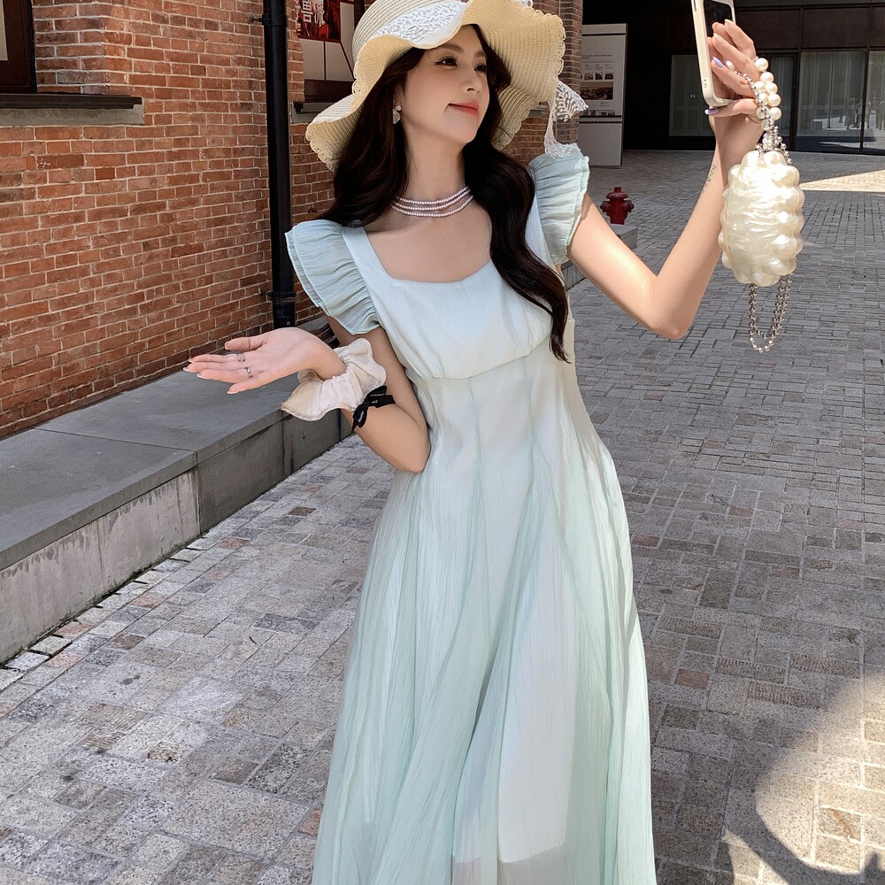 高级小众度假风薄款牛仔无袖连衣裙女夏超火好看慵懒减龄收腰长裙,女装连衣裙,浙宝222（原006）