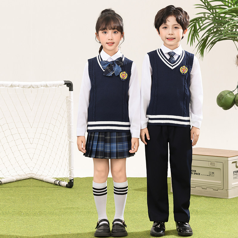 儿童诗歌朗诵学院风主持礼服演出女童小学生校服合唱服英伦风班服