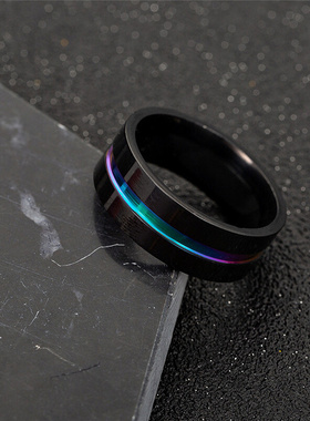 titanium steel rings men rose gold simple ring for women