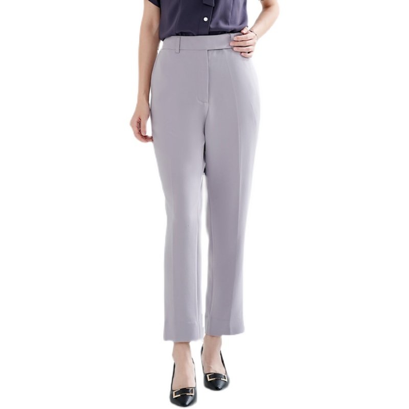 招行春夏行服裤子女新款灰紫