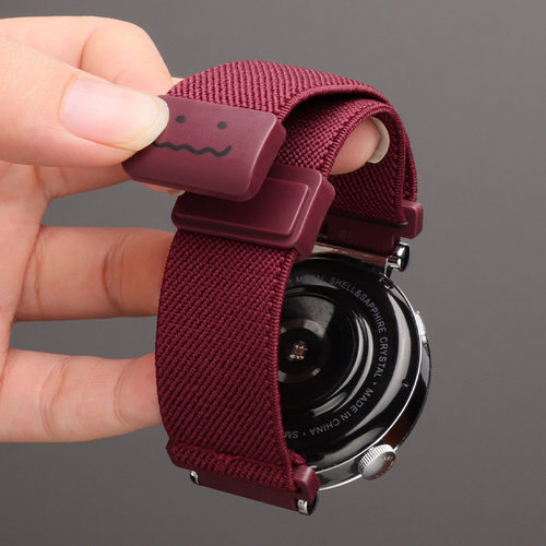 适用于荣耀手表Fit编织表带活力版磁吸扣腕带fit雅致版个性涂鸦运动手表表链Ivy-B39RS防水男女时尚透气表带