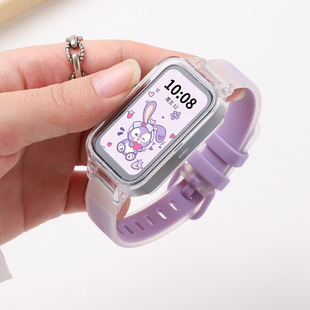 适用三星手环fit3表带GalaxyFit3透明硅胶腕带fit3专用运动手表链pc保护套防摔表壳三星fit3代手环防水替换带