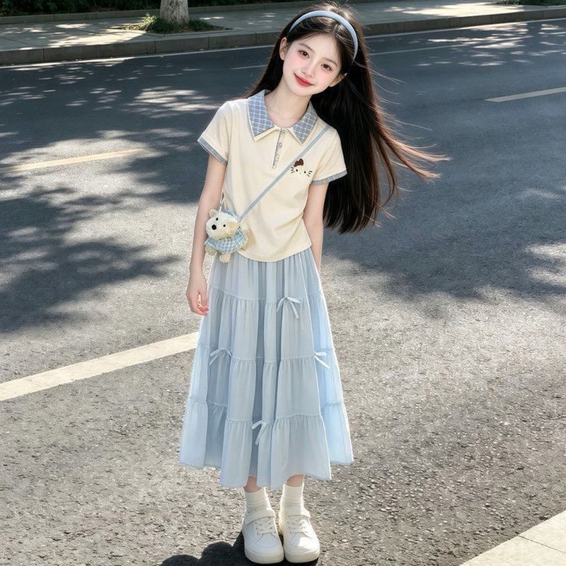 女童韩系裙子夏2026新款甜美套装