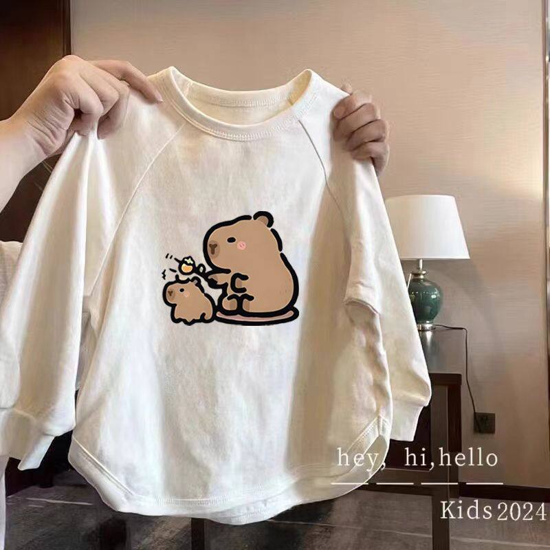 儿童春秋卡通打底衫女童韩版印花长袖纯棉T恤中大童休闲洋气上衣