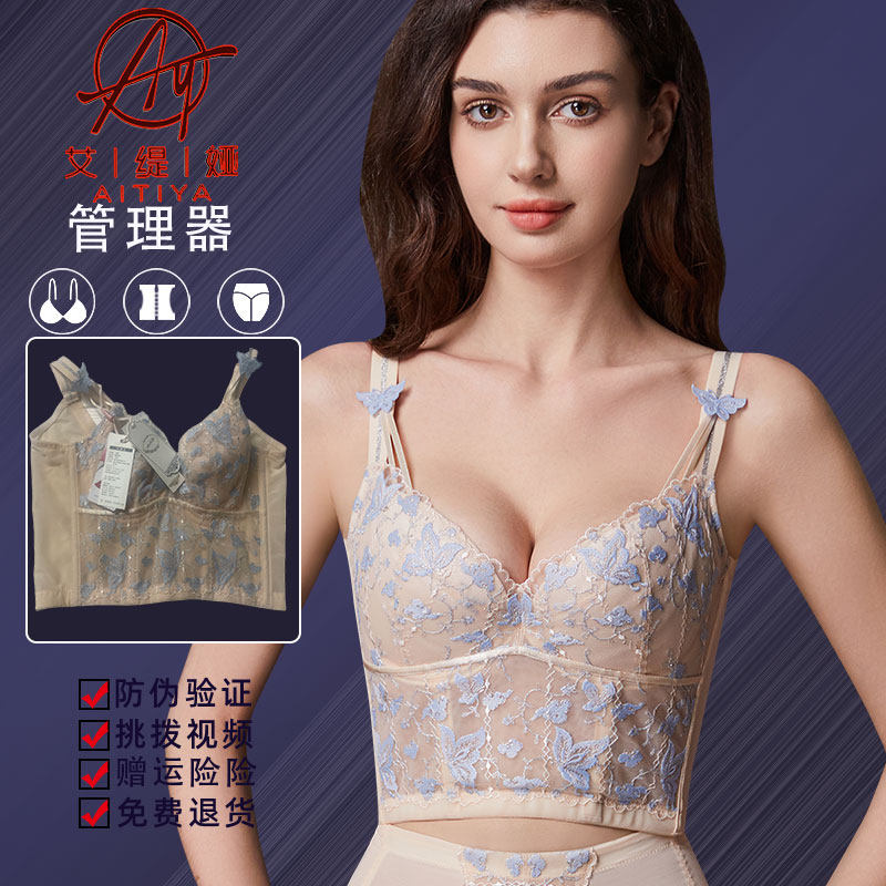 艾缇娅昱美东方丰胸聚拢收副乳上托防下垂美体内衣云蝶梦女长文胸