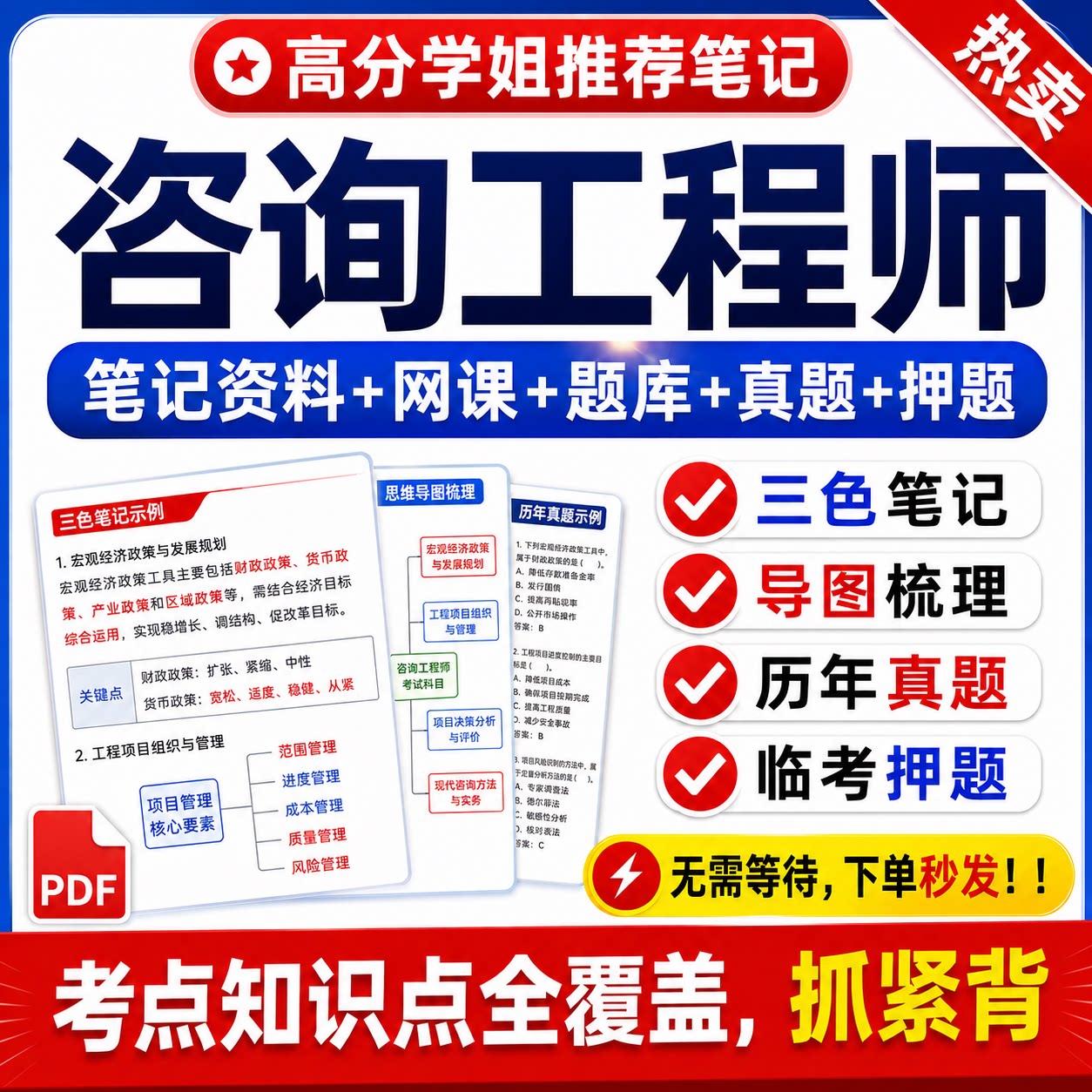 2027咨询工程师四色学霸笔记资料考试题库历年真题模拟题押题网课