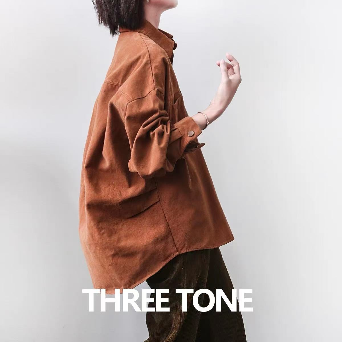 日系复古工装衬衫外套女春秋新款宽松中长款上衣显瘦休闲长袖衬衣