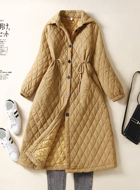 撤柜奥特莱斯品牌清仓捡漏欧洲站棉衣棉服中长款收腰羽绒棉大衣女