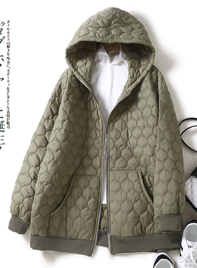 撤柜奥特莱斯清仓捡漏欧洲站轻薄羽绒棉服女显瘦时髦高端连帽外套