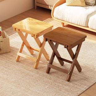 楠竹小凳子家用矮凳可折叠小板凳客厅沙发坐凳儿童实木小方凳网红