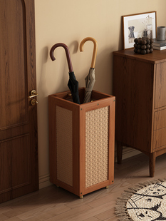 中式雨伞收纳架家用门口落地雨伞存放桶玄关入户伞架雨具置物架子