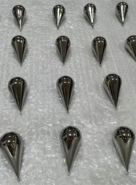 不锈钢水滴雕塑造型轻奢摆件酒店大堂室内吊顶悬挂镜面金属装饰品