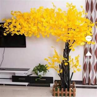 仿真银杏树假树金银杏树橱窗装饰金树许愿树假银杏室外黄金树