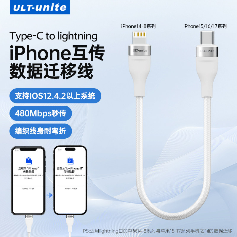 适用苹果手机数据迁移线适用iPhone14/15/16/17通用