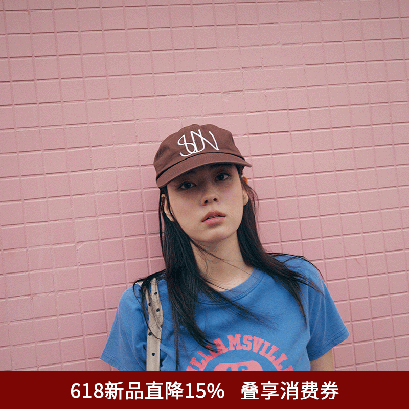 SPELLEDIT2026夏季新品威廉斯维尔T恤复古撞色字母印花短袖上衣女