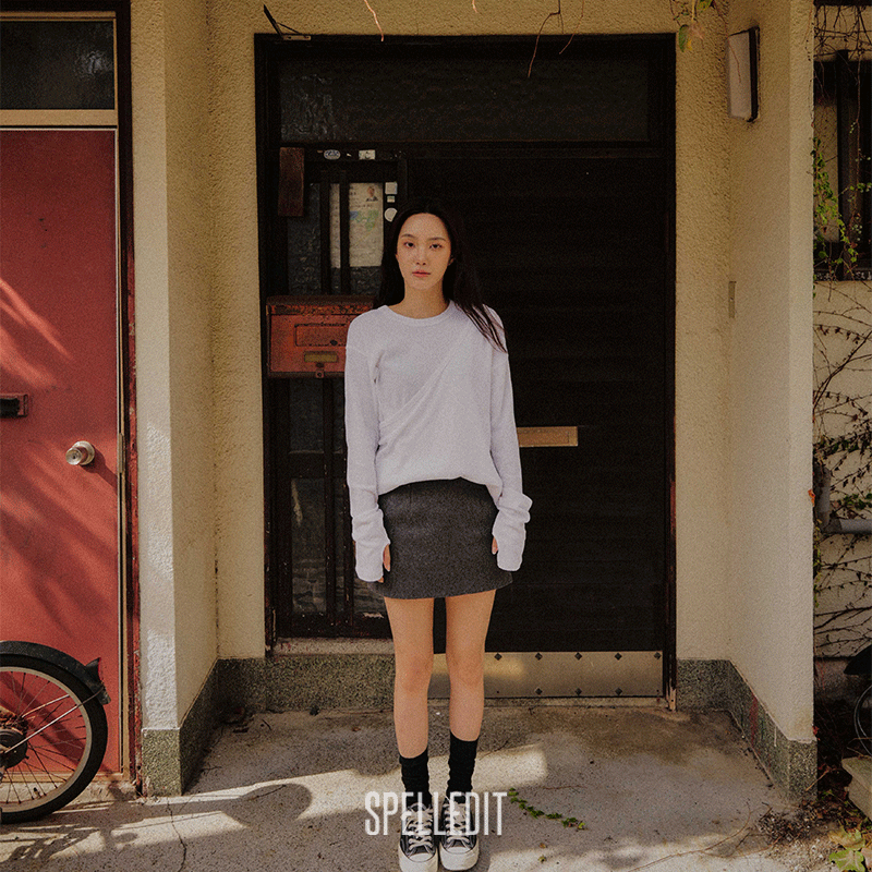 SPELLEDIT2025冬新品毛呢迷你裙