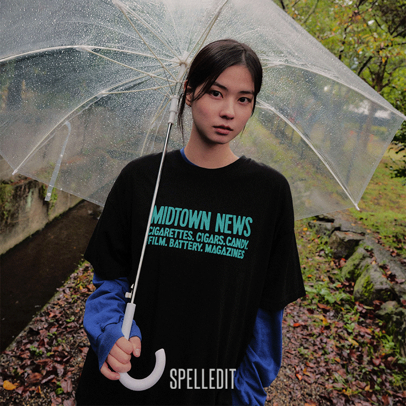 SPELLEDIT2025冬季新品都市潮报T恤字母印花宽松棉打底内搭上衣女,女装/女士精品,T恤,淘宝优惠券,粉丝福利购,淘宝优惠卷