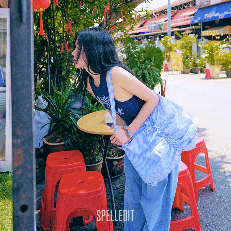 SPELLEDIT夏季新品衬衫荷叶包