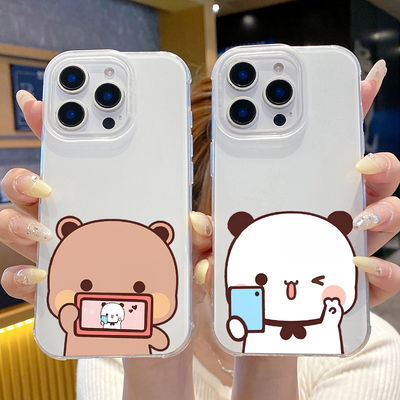 新款硅胶软壳布布一二手机壳情侣定制适用苹果16/15/14/13/112promax小米13红米K50荣耀70一加9rtVIVOS19华为