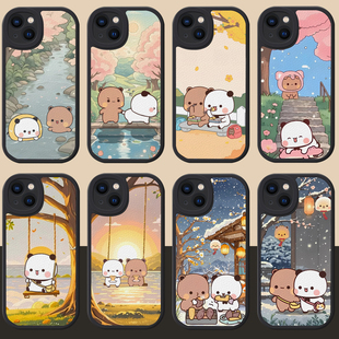 新款高级小羊皮软壳一二布布手机壳定制任意机型适用苹果17/16/15/14/13/112promax小米红米vivoppo华为荣耀