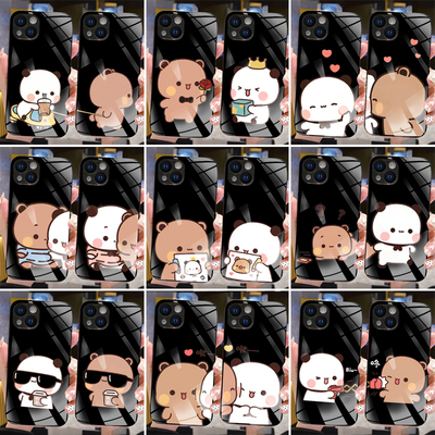 高级新款玻璃布布一二情侣手机壳卡通任意机型定制适用苹果16/15/14/113promax华为荣耀小米vivoiqooOPPO三星