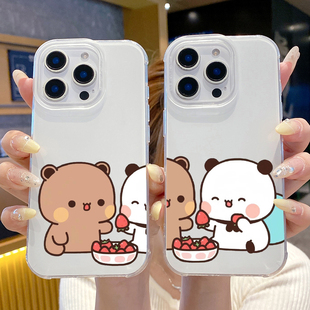 新款硅胶软壳一二布布情侣手机壳定制任意机型适用苹果16promax小米15红米Note14VIVOX200三星S25+华为Mate30