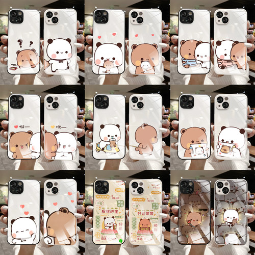 钢化玻璃可爱一二布布手机壳