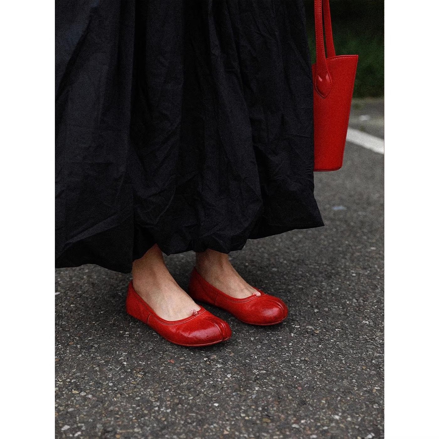 敦绿岛·怪咖少女｜纯手工文艺平底马皮单鞋分趾女鞋,女鞋,浅口单鞋,淘宝优惠券,粉丝福利购,淘宝优惠卷