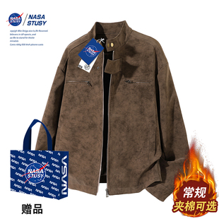 男款 NASA 新款 复古2025秋冬装 飞行员夹克皮衣外套机车服 STUSY美式
