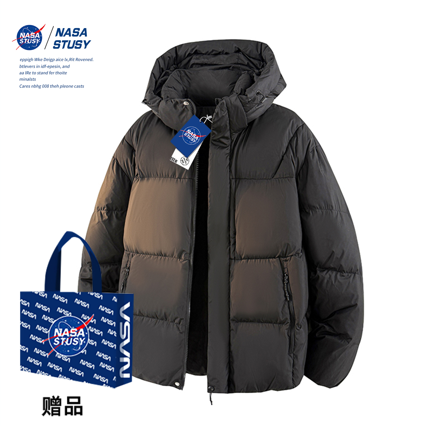 NASA官方进口美式潮牌棉衣外套