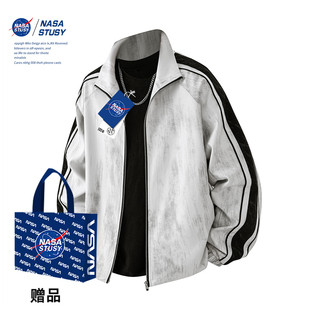 NASA STUSY美式复古2026秋冬装新款男款飞行员夹克工装高级感外套