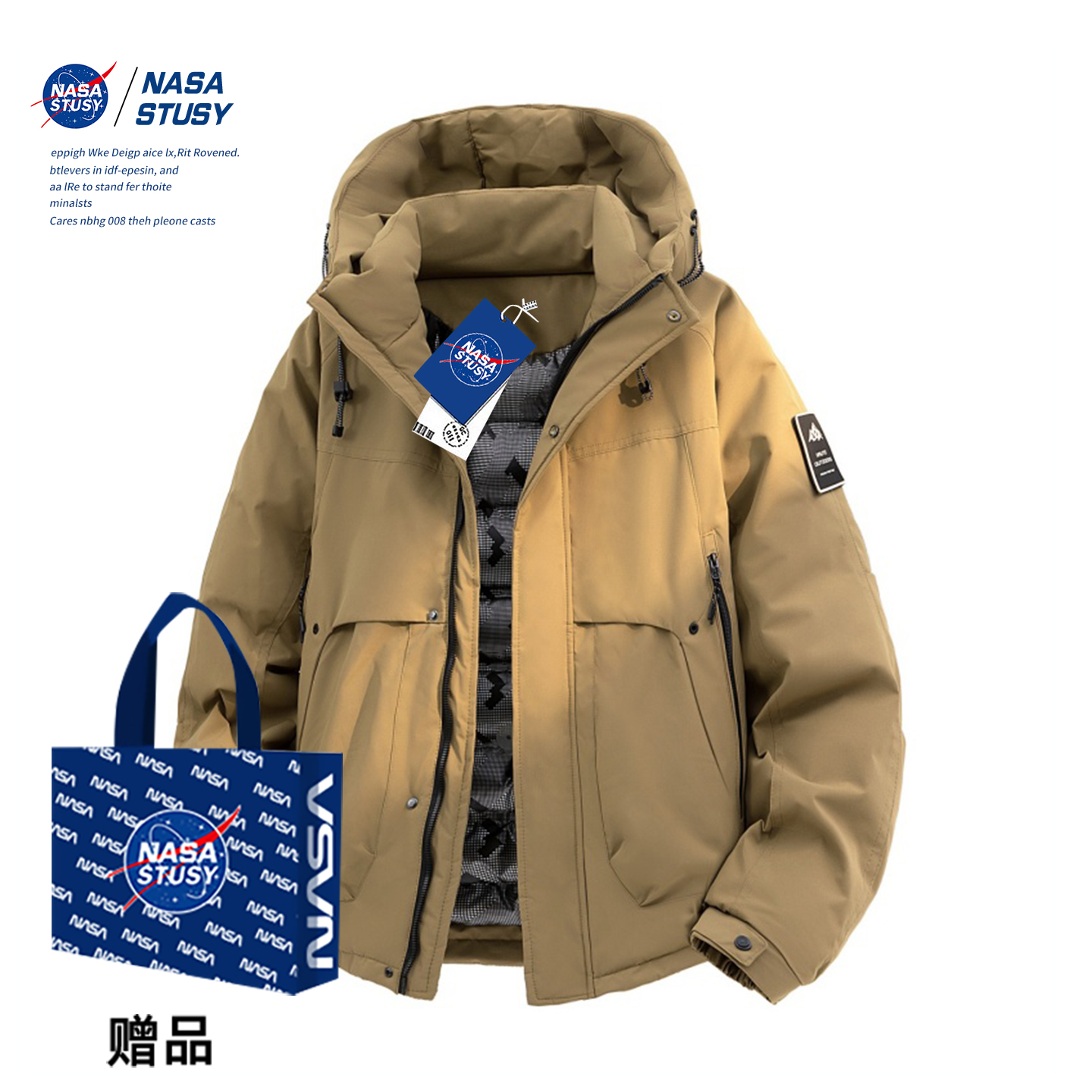NASA官方进口美式潮牌棉衣