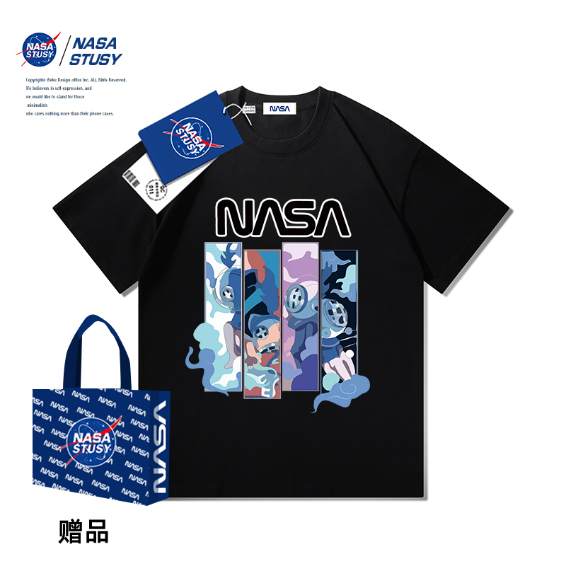 NASA官方正品短袖T恤纯棉衣服