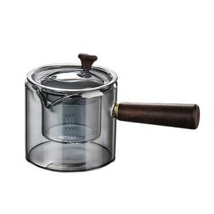 电陶炉煮茶冲茶器 侧把直觉壶加厚耐热玻璃过滤煮茶器家用茶具套装